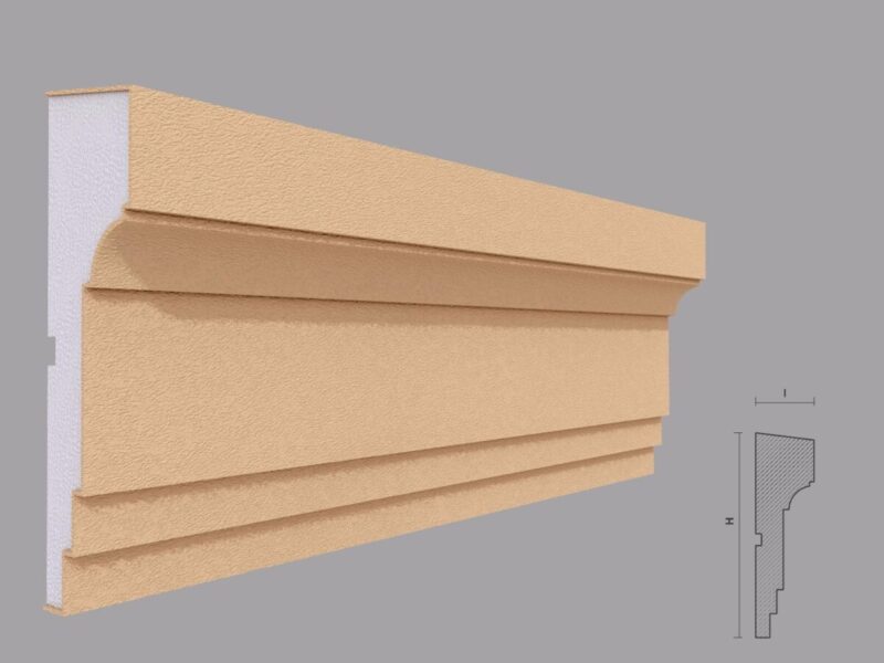 Brau decorativ fatada, exterior, 50x175x2000 mm, Fabrica de Profile