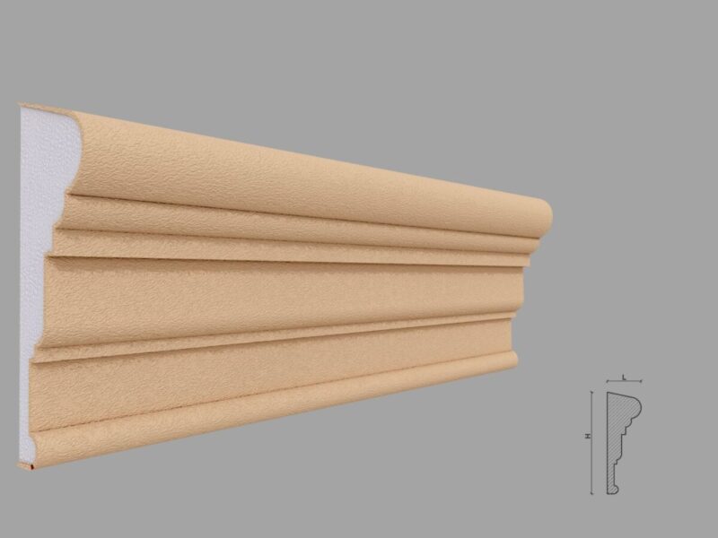 Brau decorativ fatada, alb, FP321, 45x150x2000 mm - imagine 4