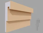 Brâu decorativ fațadă, exterior, polistiren, FP324, Fabrica Decor, 70x250x2000 mm