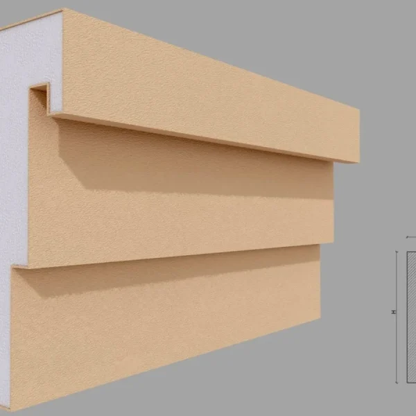 Brâu decorativ fațadă, exterior, polistiren, FP324, Fabrica Decor, 70x250x2000 mm