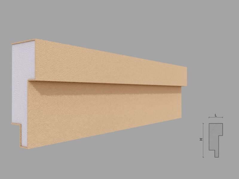 Brau decorativ fatada FP325 50x150x2000 mm - imagine 4