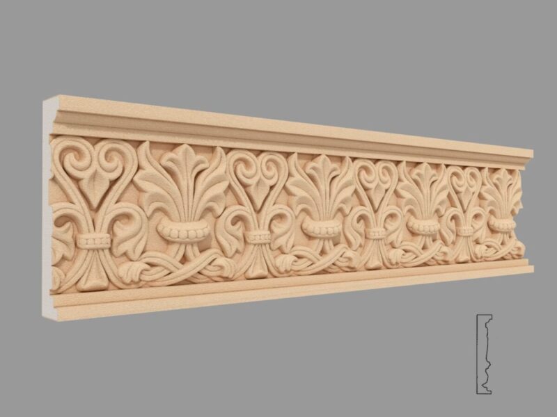 Brâu decorativ, profil arhitectural, FP326, exterior, 85x300x2000 mm