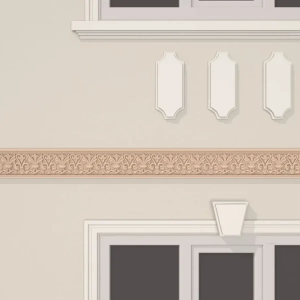 Brâu decorativ, profil arhitectural, FP326, exterior, 85x300x2000 mm