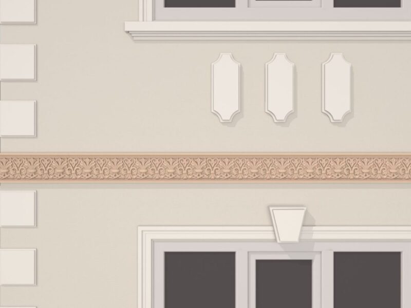 Brâu decorativ, profil arhitectural, FP326, exterior, 85x300x2000 mm