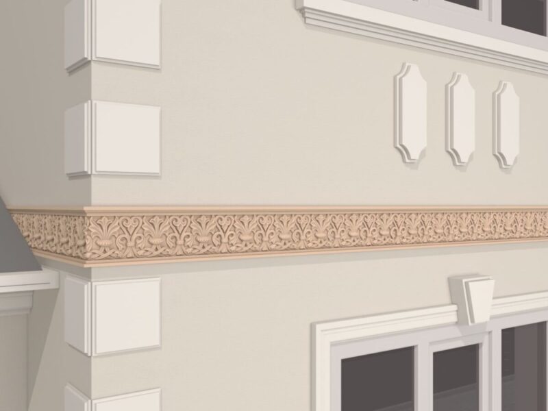 Brâu decorativ, profil arhitectural, FP326, exterior, 85x300x2000 mm