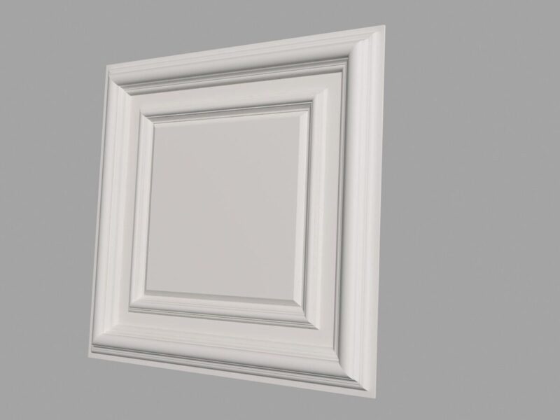 Caseta decorativa, poliuretan, model CST01, alba, 600x600 mm - imagine 4
