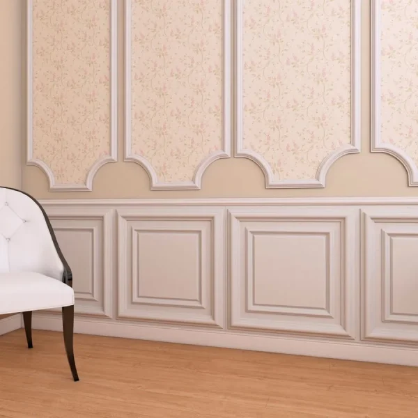 Caseta decorativa, poliuretan, model CST01, alba, 600x600 mm