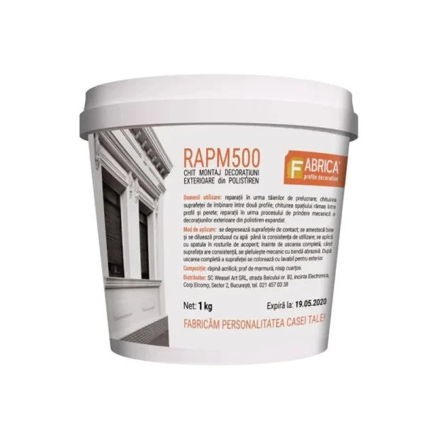 Chit îmbinări și reparații profile decorative din polistiren, RAPM500, 1kg