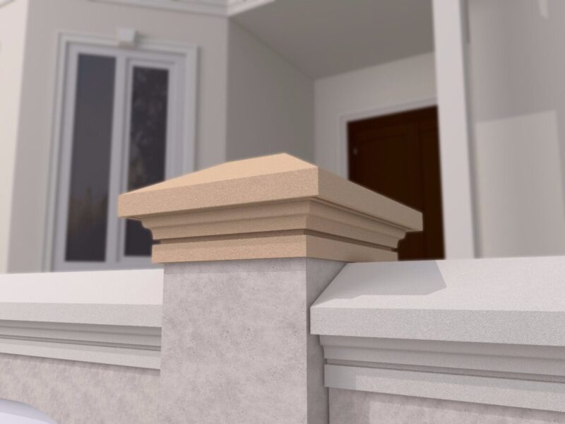 Capac stalp, FPCS03-250, decorativ, poliuretan, 200x390x390 mm - imagine 2