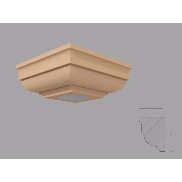 Capitel coloana FP901, decorativ, 188x450x670 mm, Fabrica de Profile
