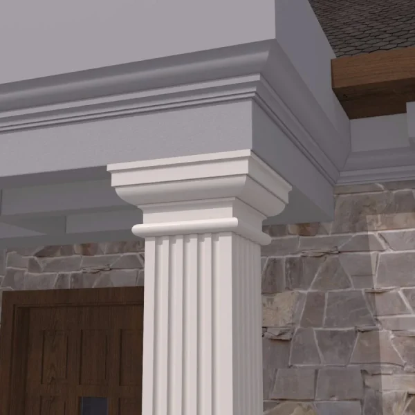 Capitel coloană, decorativ, fațadă, FP902-650, 230x660x825 mm, Fabrica de Profile