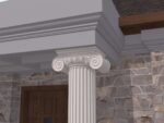 Capitel coloana, Ionic, 250x250x575 mm, stil clasic grecesc