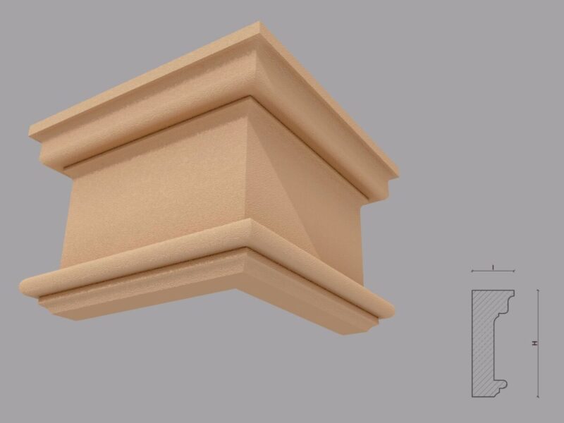 Capitel Pilastru FP703-250 250x360x100 mm - imagine 3