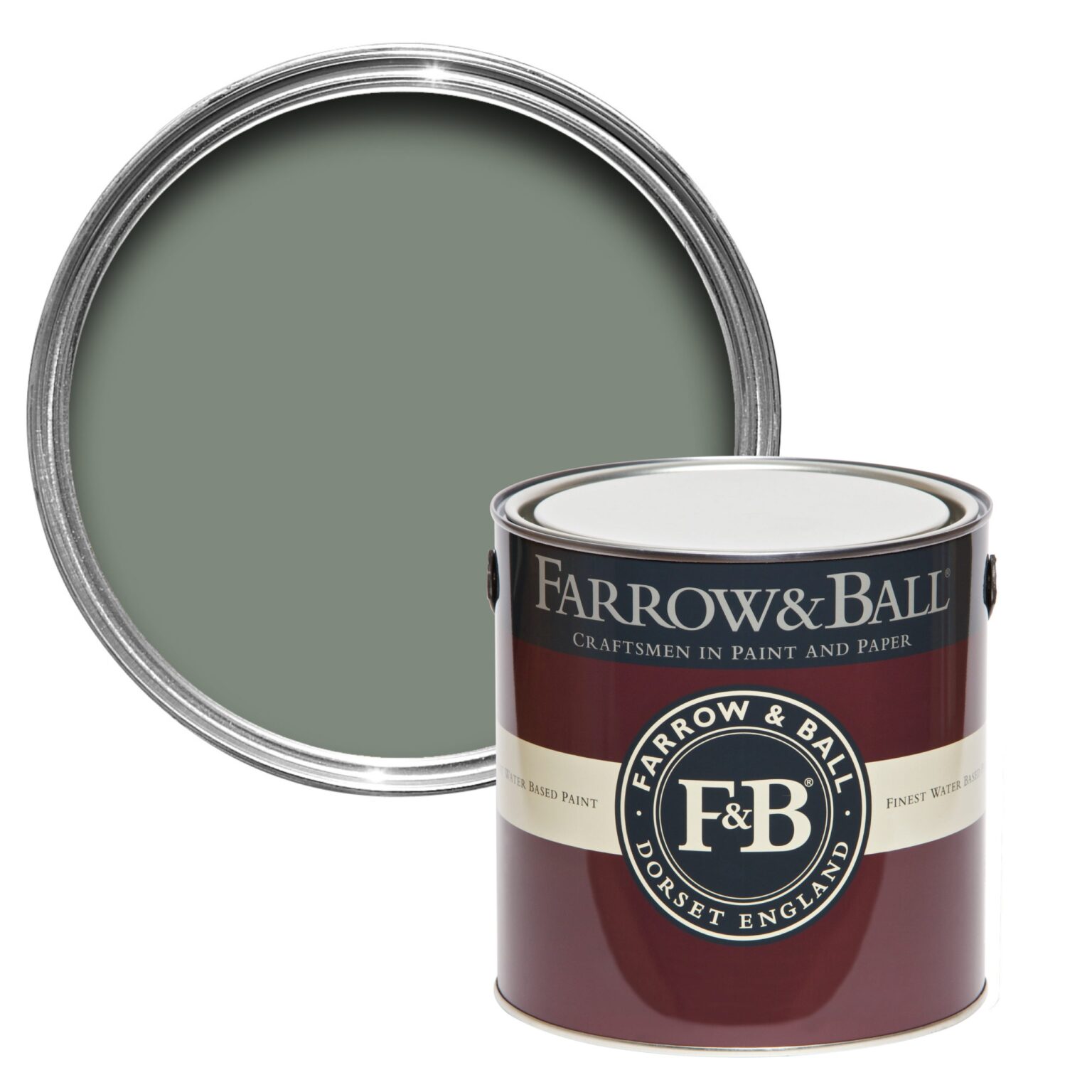 Vopsea verde mata 7 la suta luciu pentru interior Farrow and Ball Mostra Card Room Green No. 79 100 ml