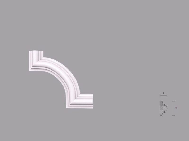 Coltar brau decorativ din poliuretan, simplu, BR1