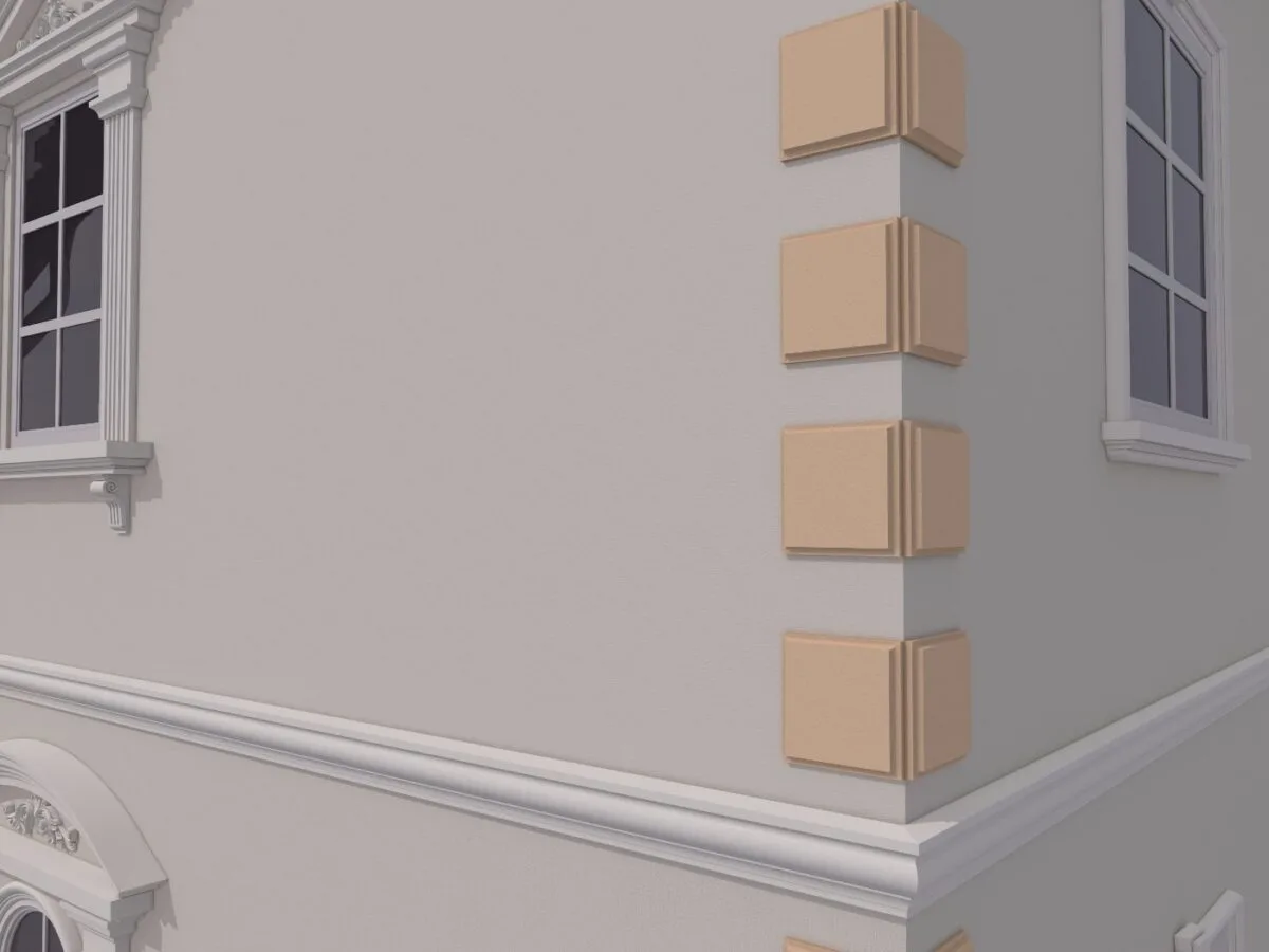 Coltar decorativ fatada FPCL1 250x250x30 mm