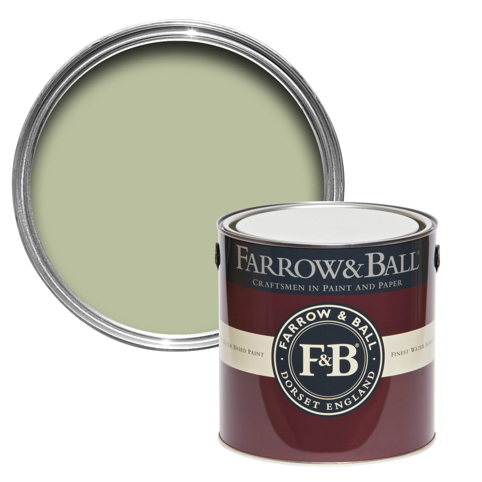 Vopsea verde mata 7 la suta luciu pentru interior Farrow and Ball Mostra Cooking Apple Green No. 32 100 ml