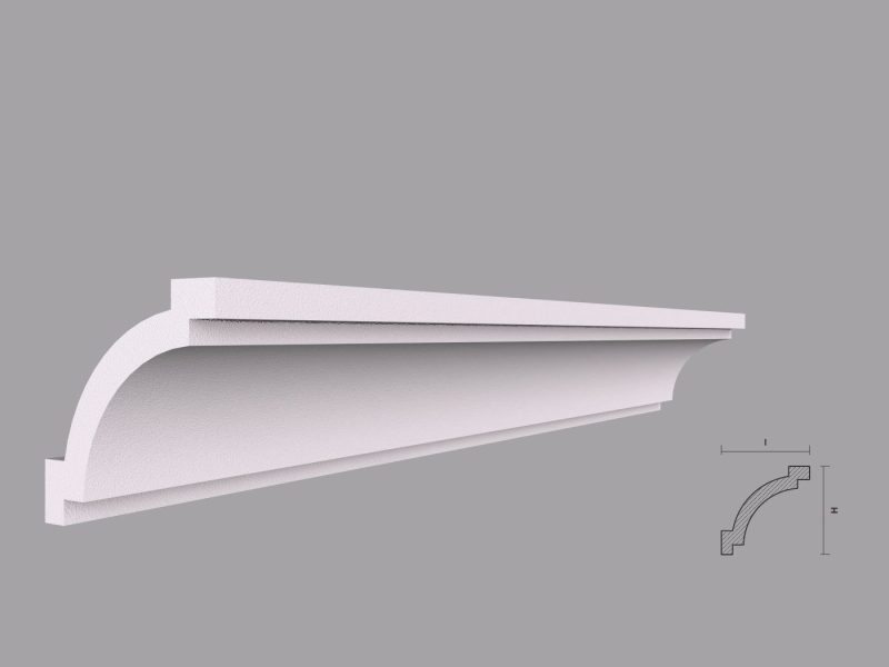 Cornisa BC07 dimensiune 70X70MM polistiren extrudat alb - imagine 2