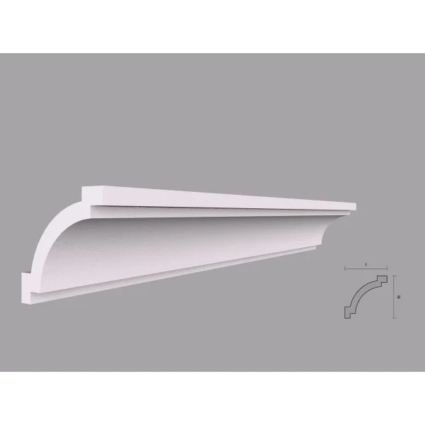 Cornisa BC07 dimensiune 70X70MM polistiren extrudat alb
