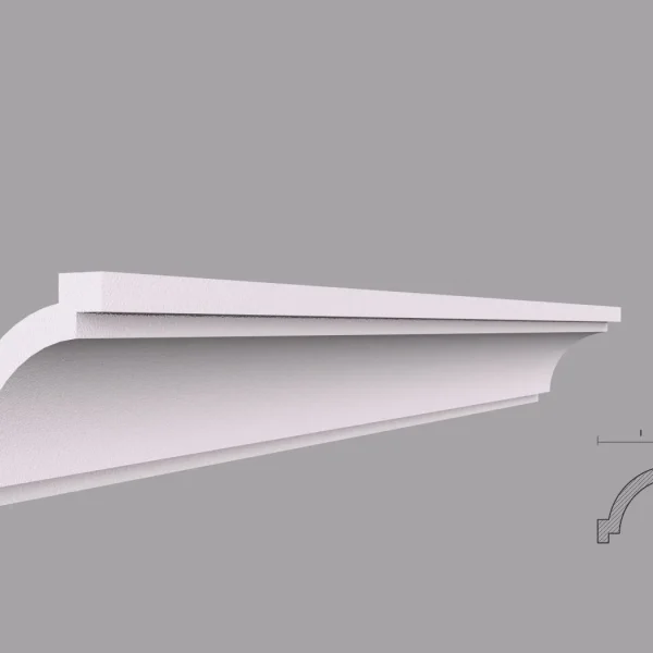 Cornisa BC07 dimensiune 70X70MM polistiren extrudat alb
