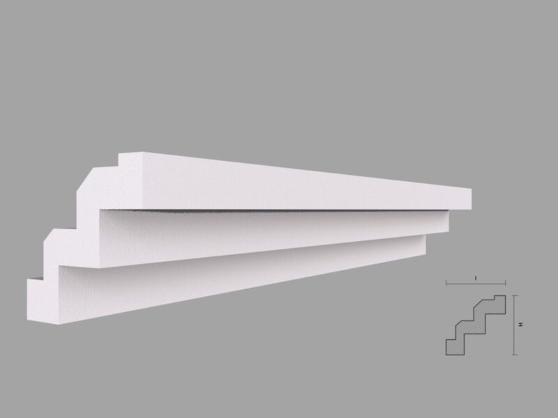 Cornisa Decorativa Tavan BC04 75x75x2000 mm - imagine 2