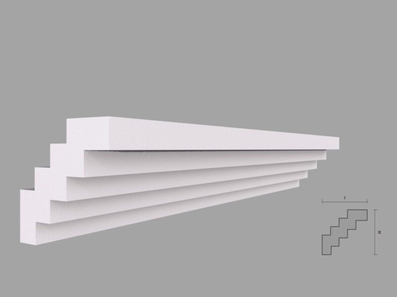 Cornisa Decorativa Tavan BC08 90x90x2000 mm - imagine 2