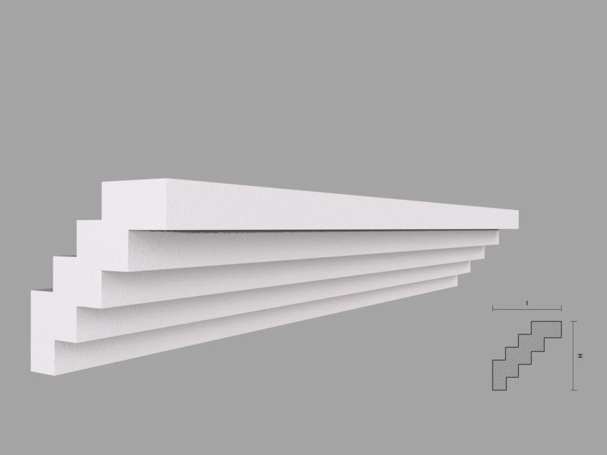 Cornisa Decorativa Tavan BC08 90x90x2000 mm