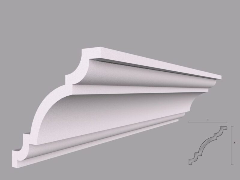 Cornisa Decorativa Tavan BC10 120x120x2000 mm - imagine 2