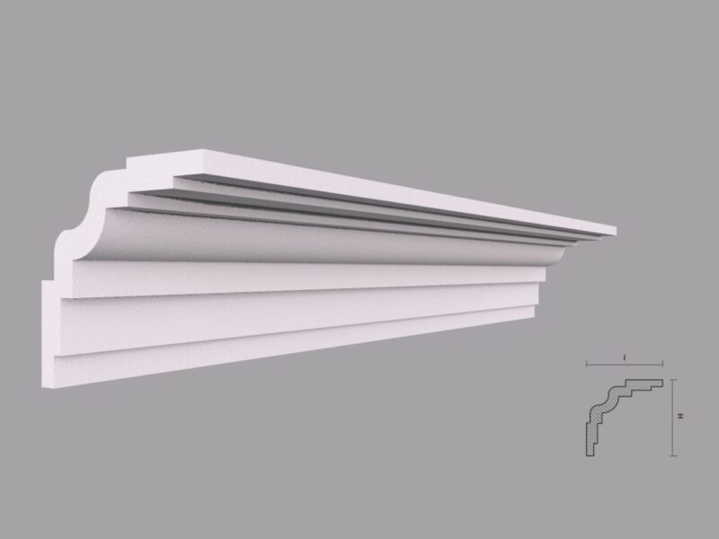 Cornisa Decorativa Tavan BC13 80x80x2000 mm - imagine 2