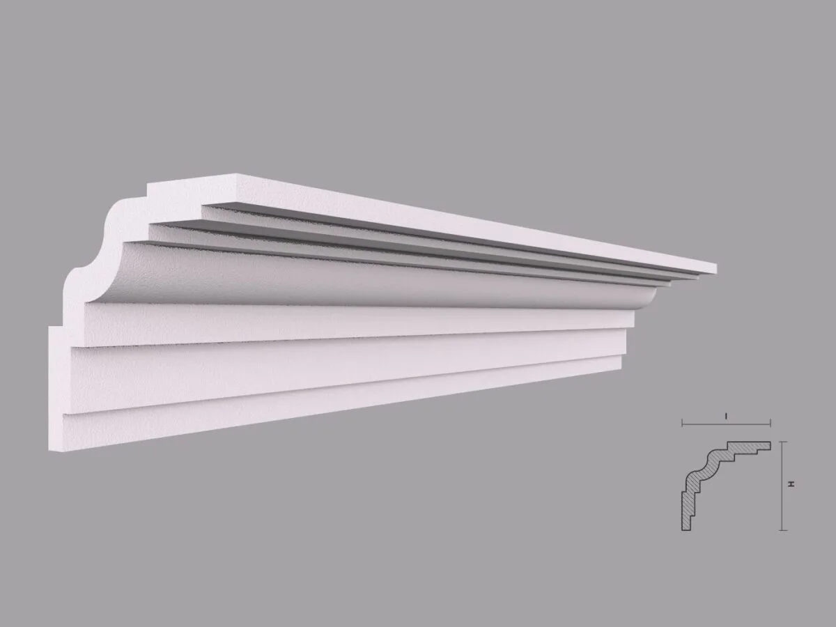 Cornisa Decorativa Tavan BC13 80x80x2000 mm