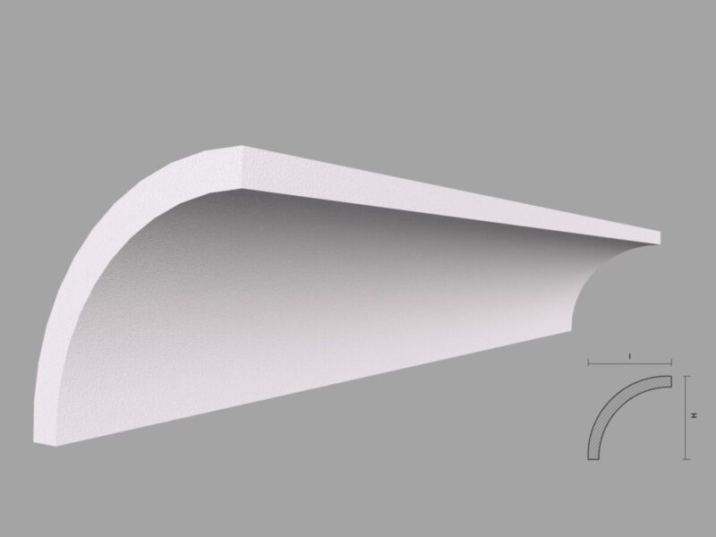 Cornisa Decorativa Tavan BC19 82x82x2000 mm - imagine 2