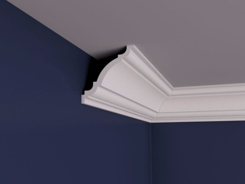 Cornisa decorativa polistiren, alb mat, BC23-10, 100x2000 mm - imagine 2