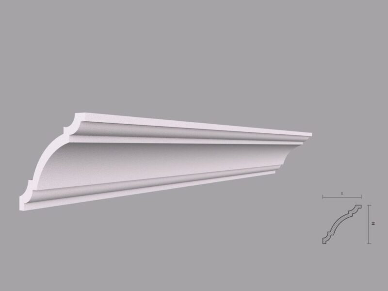 Cornișă decorativă tavan, polistiren extrudat, 70x70x2000 mm, BC24-07