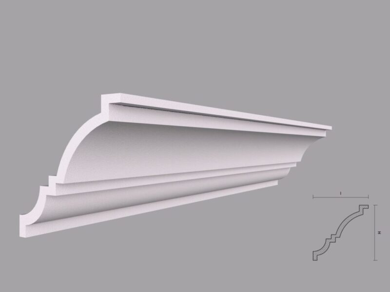 Cornisa decorativa tavan, stil modern, BC25-10, 100x2000 mm - imagine 2