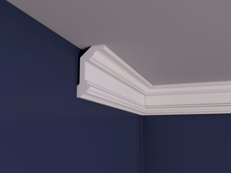 Cornisa decorativa tavan, aspect elegant, polistiren extrudat, BC29, 55x100x2000 mm - imagine 2