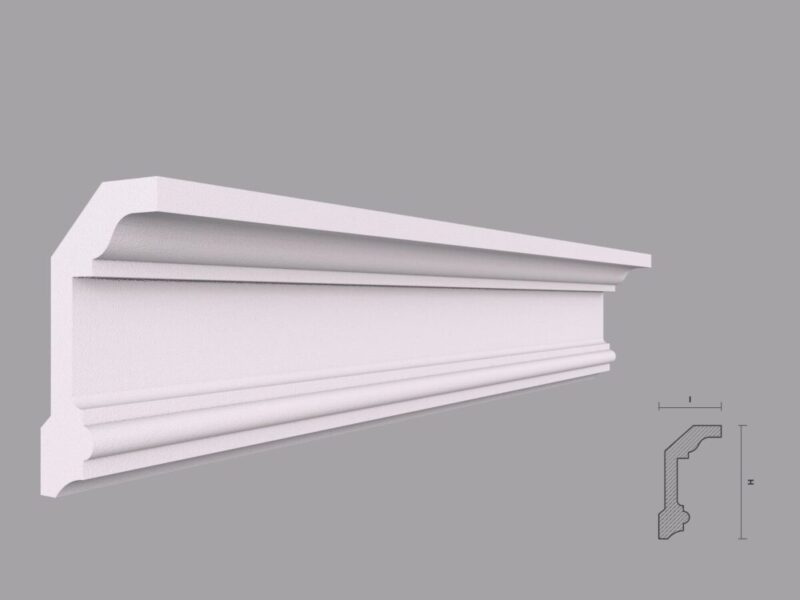 Cornisa decorativa tavan, aspect elegant, polistiren extrudat, BC29, 55x100x2000 mm - imagine 4