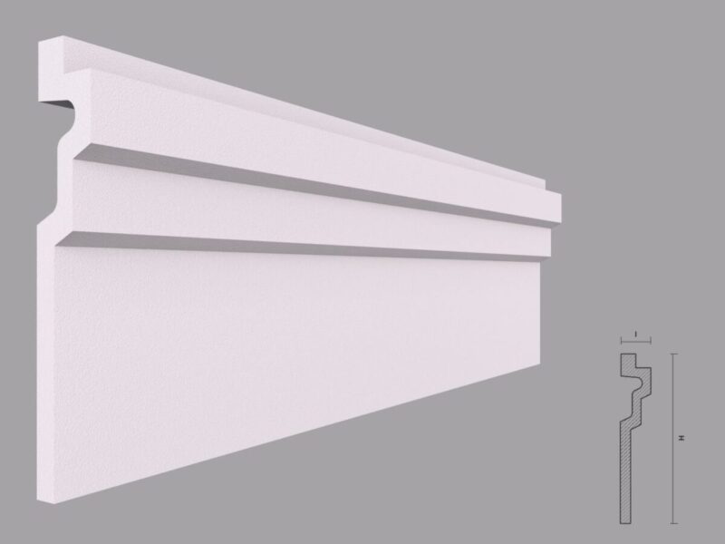 Cornișă tavan BC30, polistiren extrudat, 30x165x2000 mm