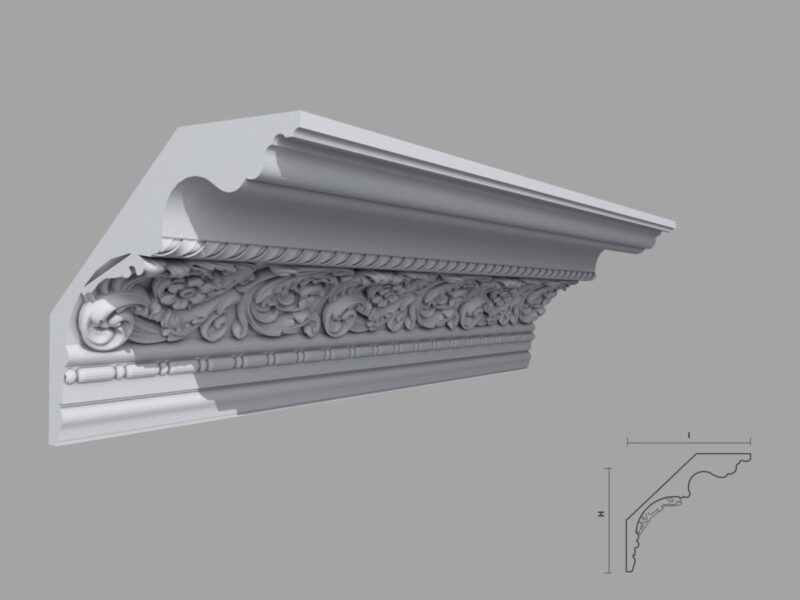 Cornisa Decorativa Tavan BC36 160x150x2000 mm - imagine 2