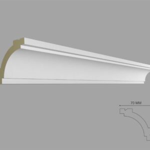 Cornisa decorativă tavan, polistiren extrudat, 70x2000 mm, BC39