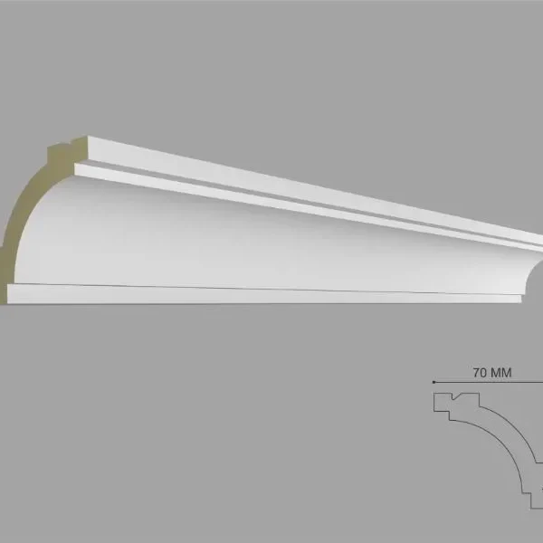 Cornisa decorativă tavan, polistiren extrudat, 70x2000 mm, BC39