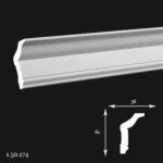 Cornisa Hardec polimer dur Gaudi 6.50.174 61x36x2000 mm