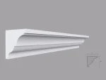Cornisa masca galerie, decor interior, alba, polistiren extrudat, Fabrica de Profile, 70x70x2000 mm