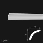 Cornisa Poliuretan Gaudi 1.50.101 68x69x2000 mm