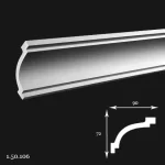 Cornisa Poliuretan Gaudi 1.50.106 72x90x2000 mm