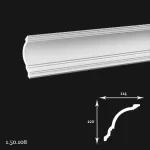Cornisa Poliuretan Gaudi 1.50.108 120x114x2000 mm