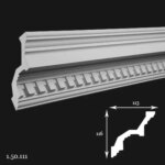 Cornisa Poliuretan Gaudi 1.50.111 116x113x2000 mm