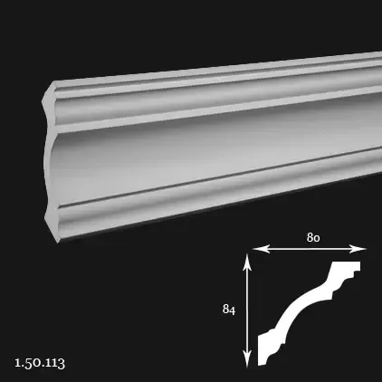 Cornisa Poliuretan Gaudi 1.50.113 84x80x2000 mm