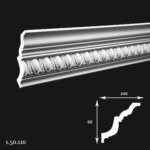 Cornisa Poliuretan Gaudi 1.50.116 99x100x2000 mm