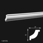 Cornisa Poliuretan Gaudi 1.50.123 30x30x2000 mm