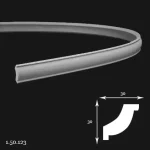 Cornisa Poliuretan Gaudi 1.50.123 Flexibil 30x30x2000 mm